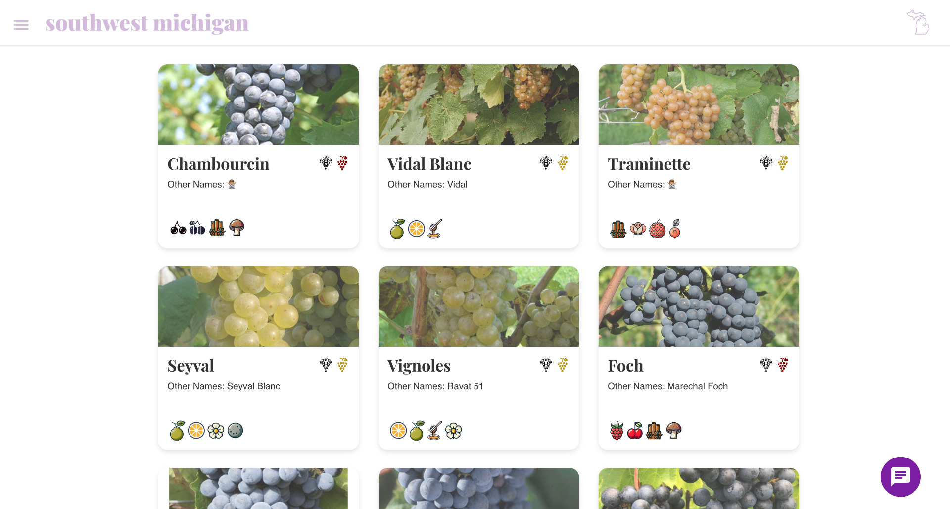 Grape Varieties Interface
